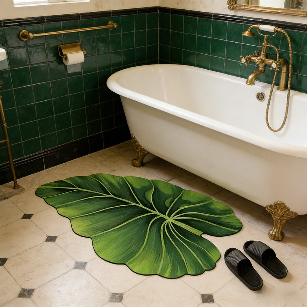 Leaf Shape Diatomite Absorbent Bath Mat