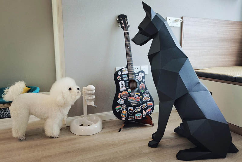 Nordic Geometric Dobermann Statue