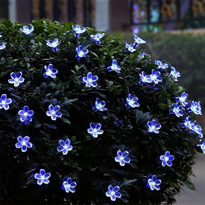 Solar Colorful Flower String Garden Light Decoration