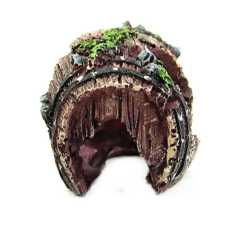 Hollow Barrel Aquarium Ornament