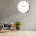 Minimalist White Wood Hand Wall Clock