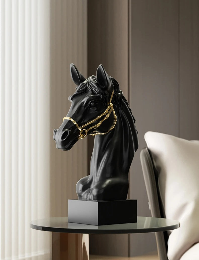 Modern Elegant Horse Head Bust Sculpture