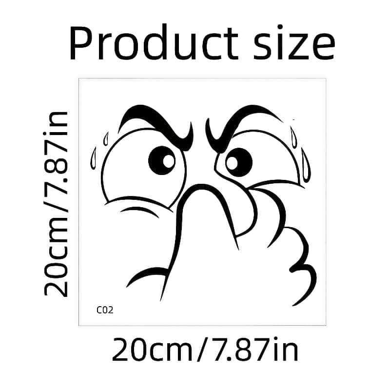 Annoyed Face Toilet Lid Sticker