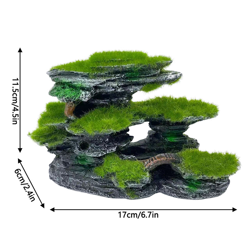 Layered Moss Rock Aquarium Ornament