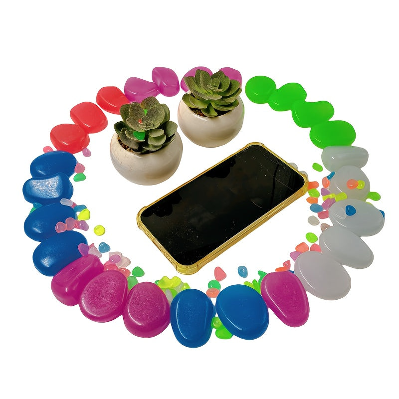 20PCS Large Glow Pebbles Garden Decoration
