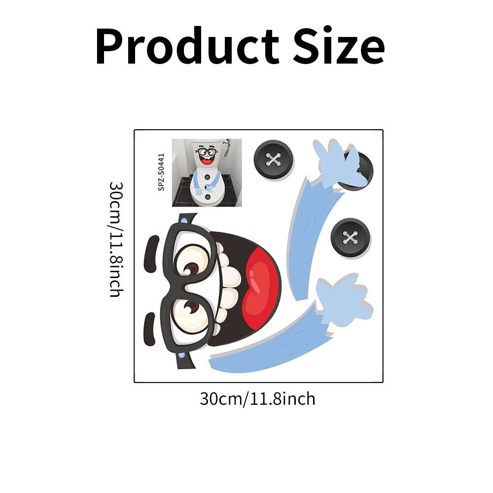 Crazy Face Toilet Makeover Sticker