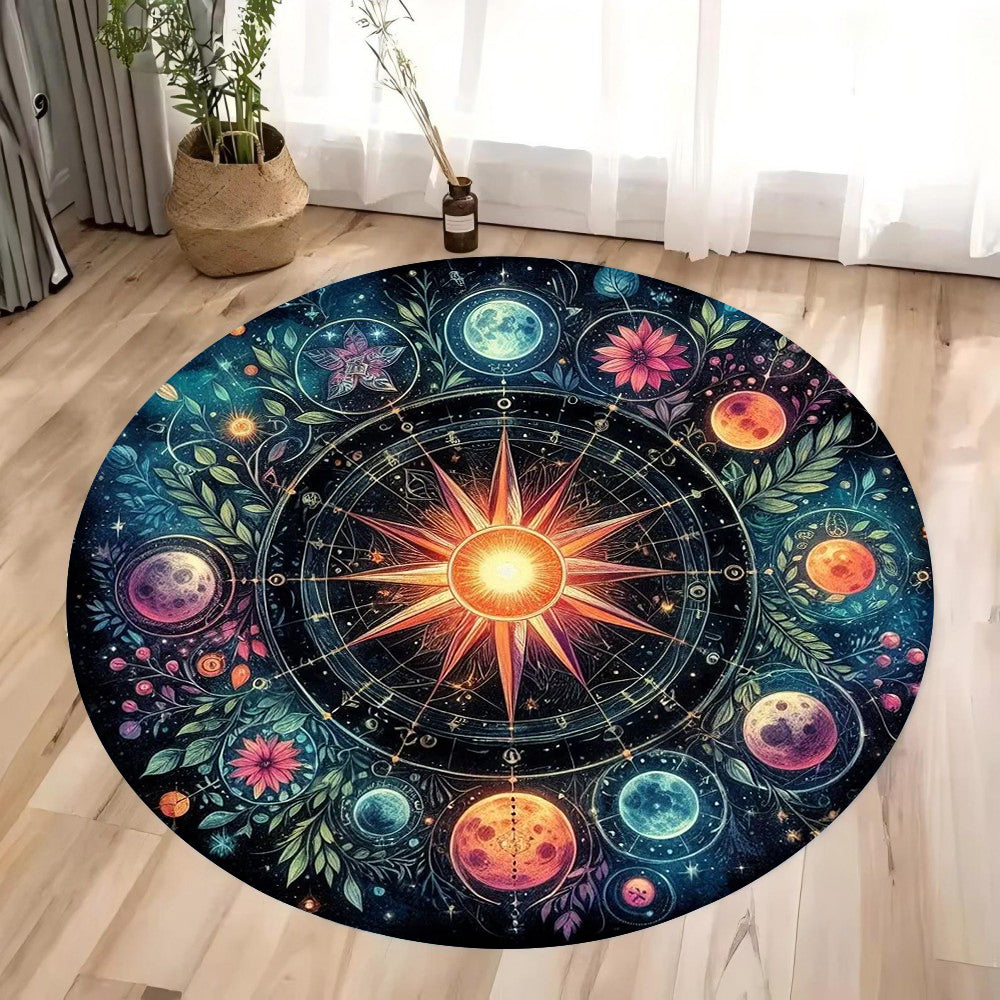 Cosmic Garden Round Rug
