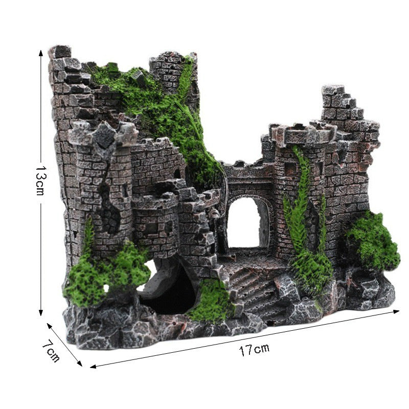 Ancient Ruins Castle Aquarium Ornament