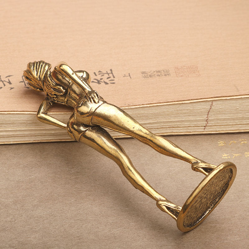 Beautiful Woman Brass Statue