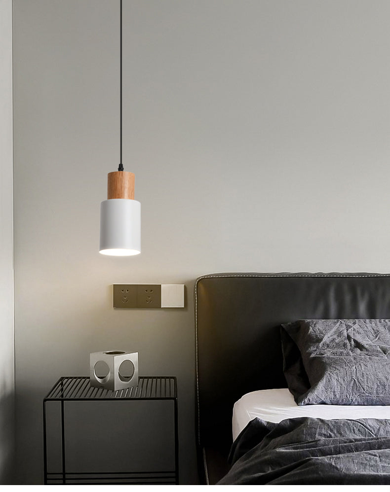 Nordic Concrete Wood LED Pendant Light