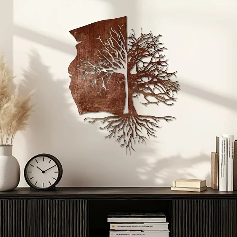 Abstract Split Tree Wall Art