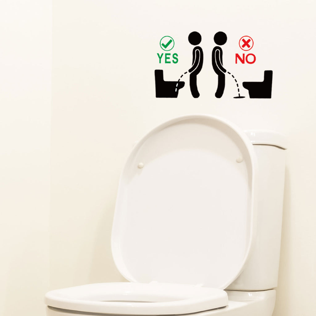 Toilet Seat Etiquette Instruction Sticker
