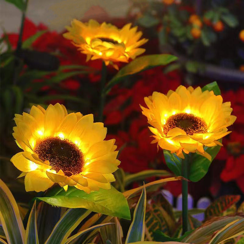 Solar Sunflower Garden Light Decoration