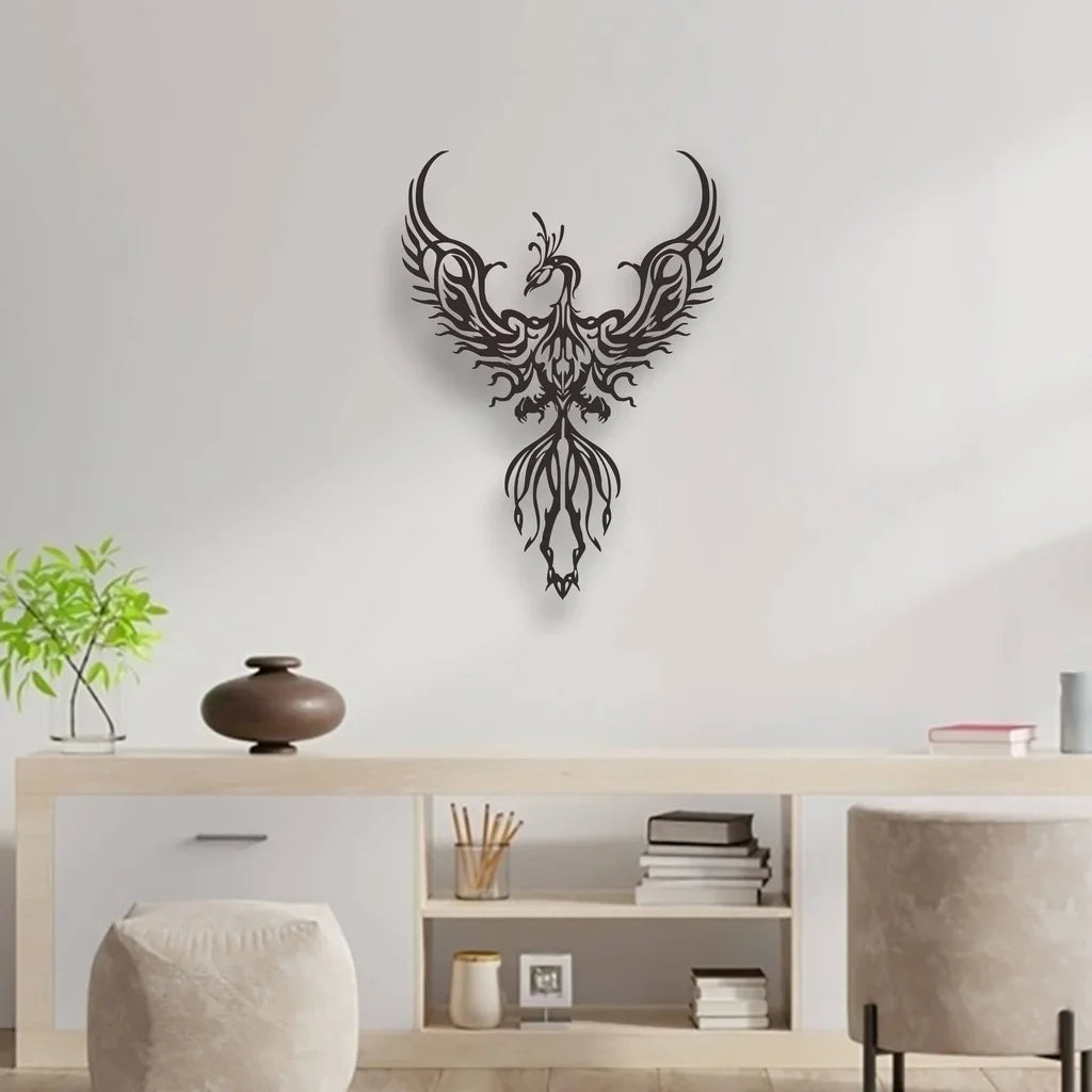 Phoenix Rising Metal Wall Art