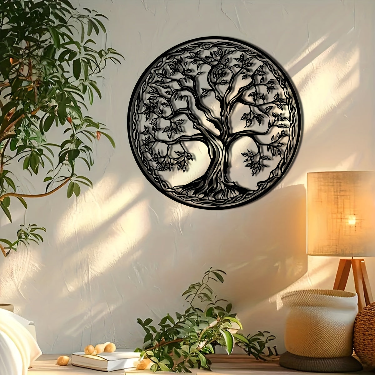 Ornate Tree of Life Metal Wall Art