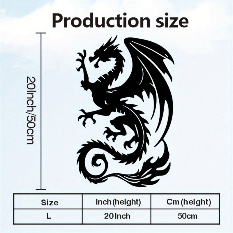 Curled Dragon Metal Wall Art