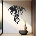 Warrior Dragon Metal Wall Art