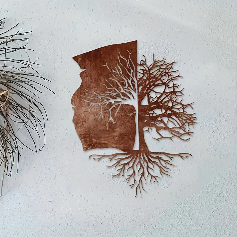 Abstract Split Tree Wall Art