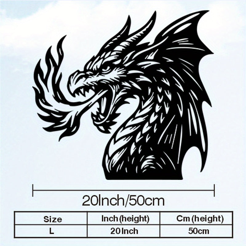 Flaming Dragon Metal Wall Art