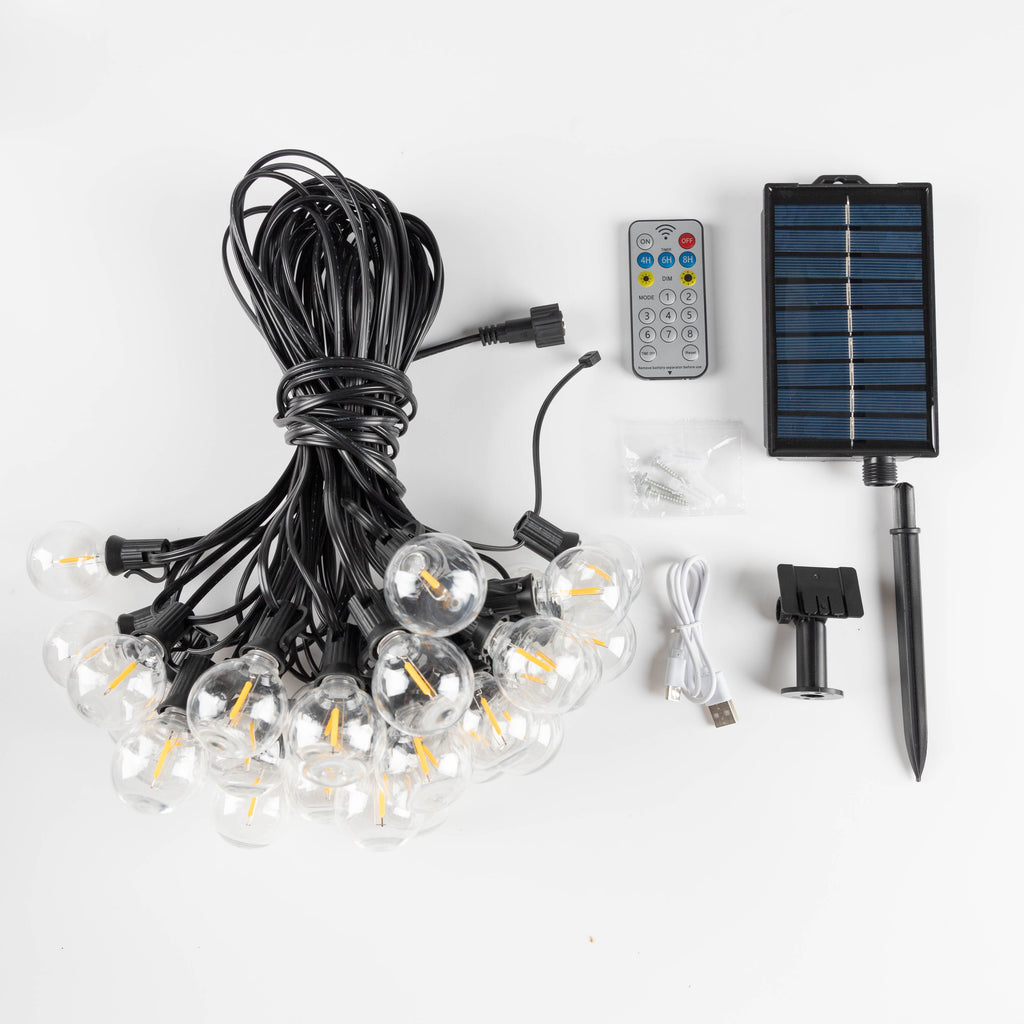Solar Outdoor String Bulb Lights Decoration