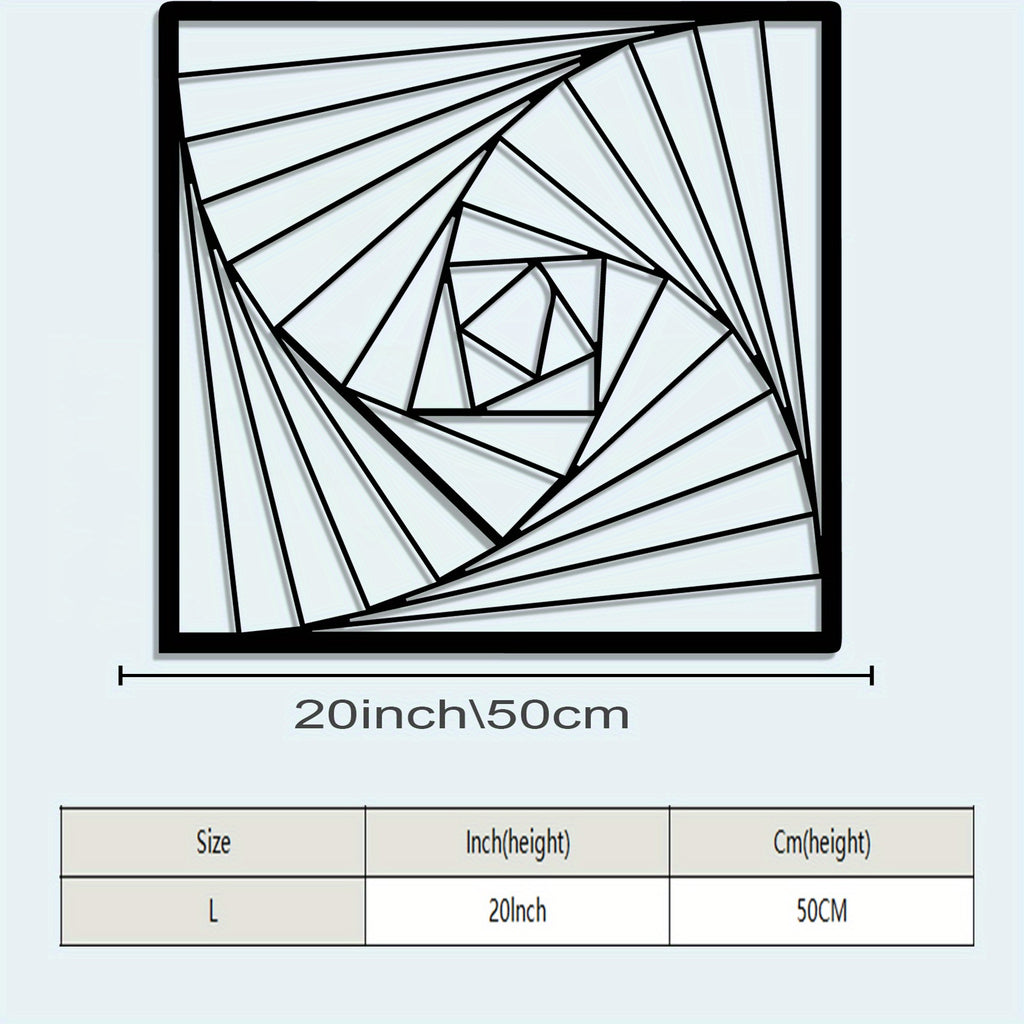 Geometric Spiral Metal Wall Art