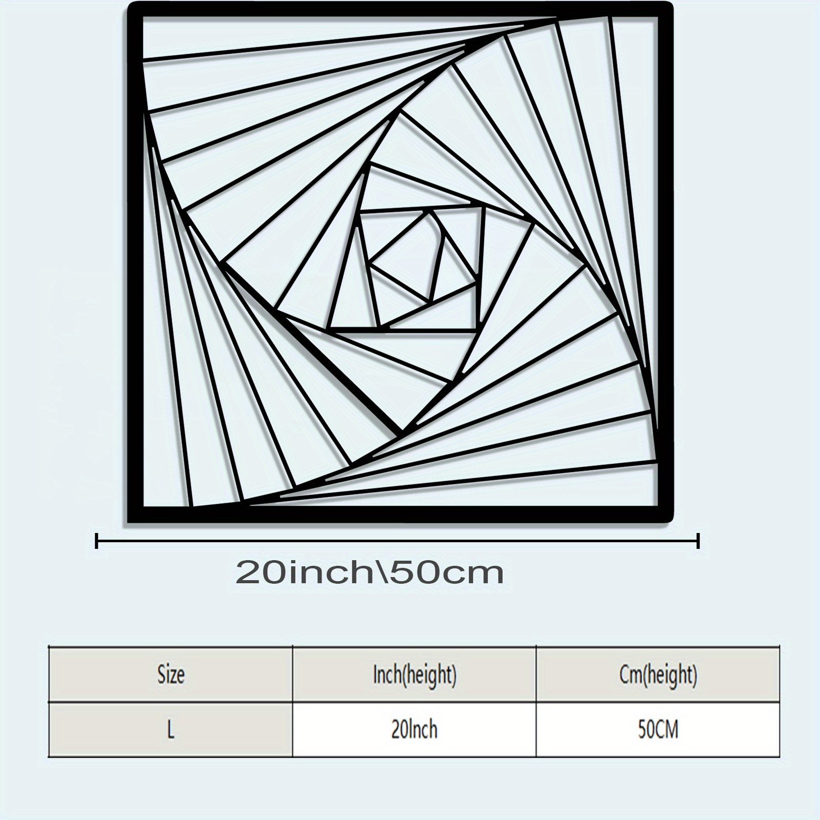 Geometric Spiral Metal Wall Art