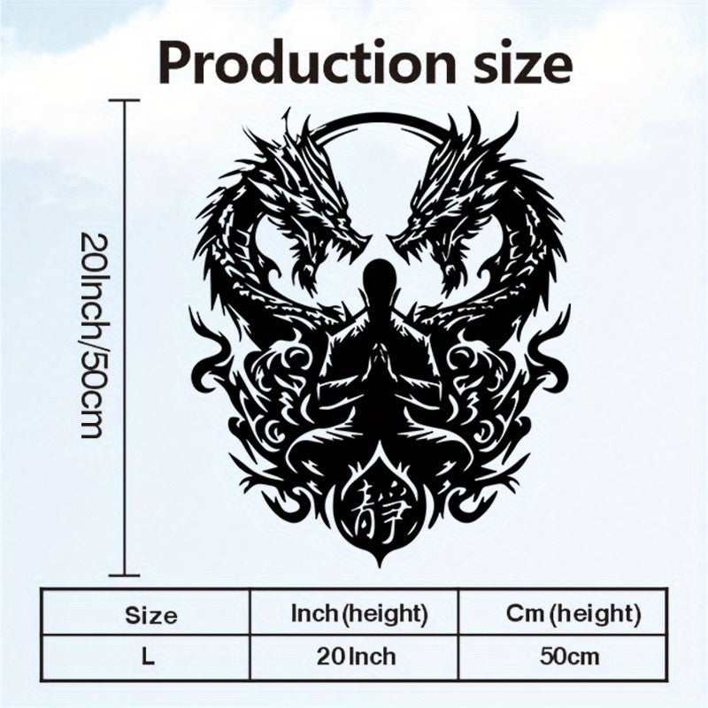 Meditating Dragon Metal Wall Art