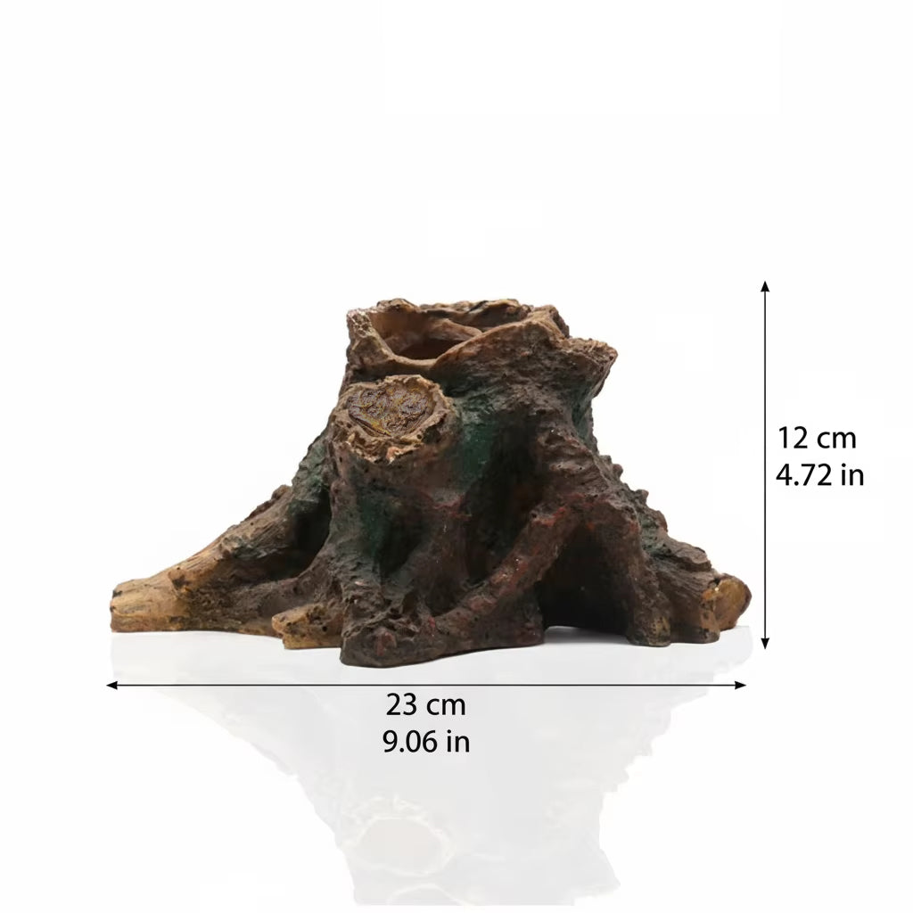 Hollow Tree Trunk Aquarium Ornament