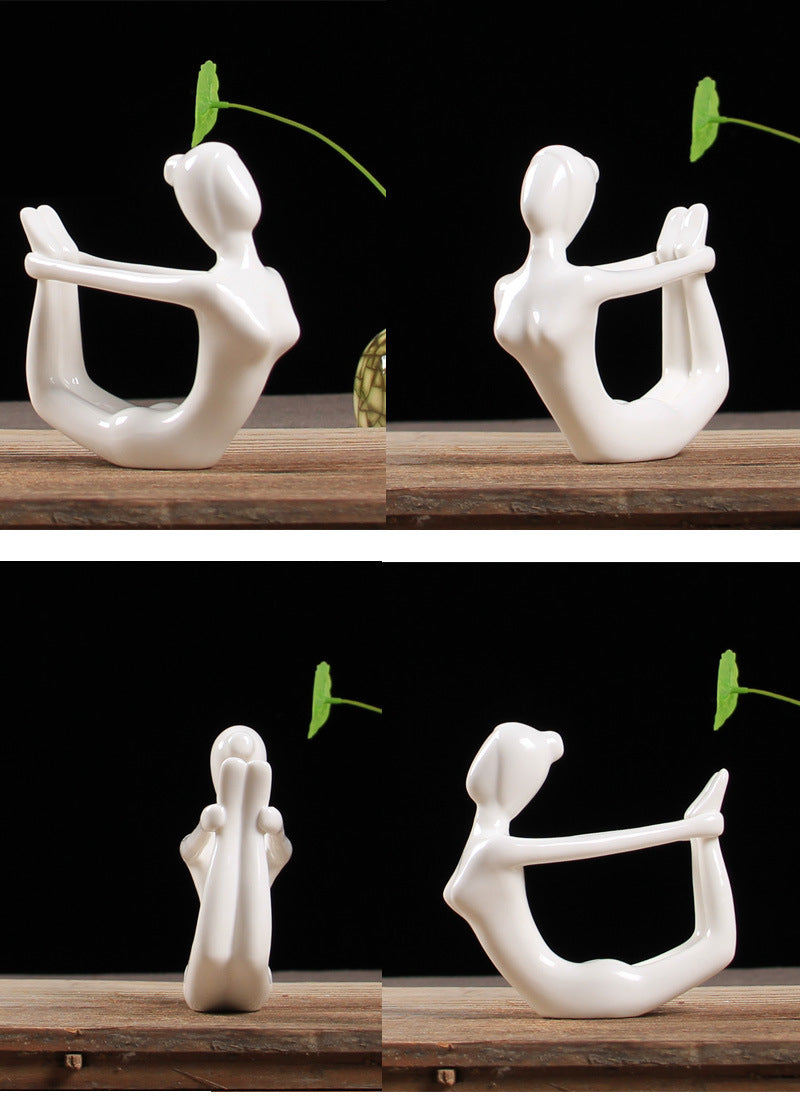 Modern Minimalist Yoga Pose Sculpture