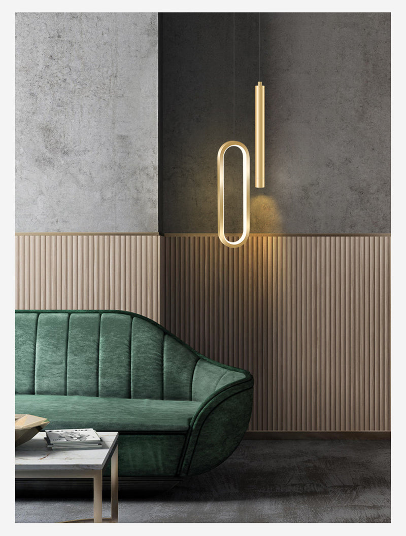 Nordic Oval Loop LED Pendant Light