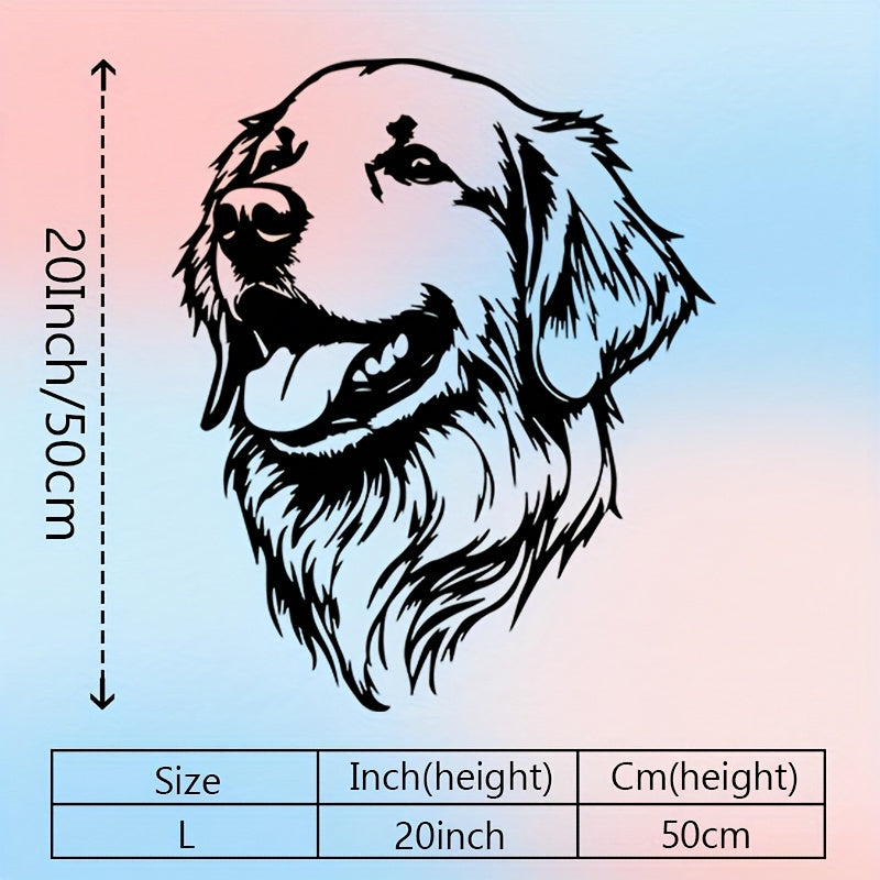Golden Retriever Portrait Metal Wall Art