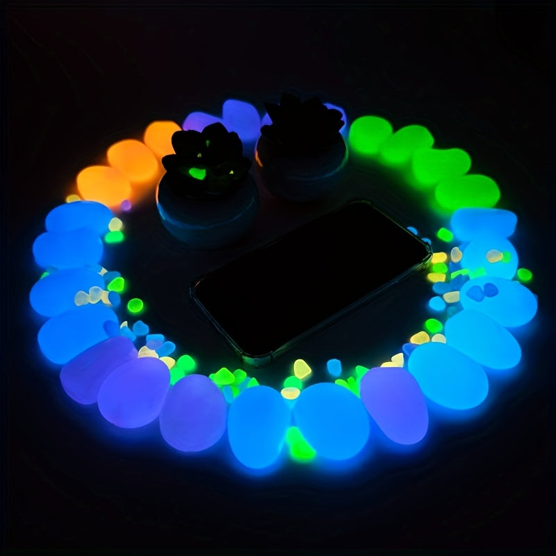 20PCS Large Glow Pebbles Garden Decoration