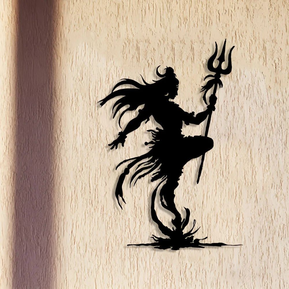 Shiva Nataraja Silhouette Metal Wall Art