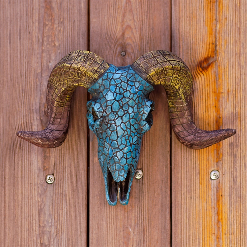 Mosaic Bull Skull Wall Decor