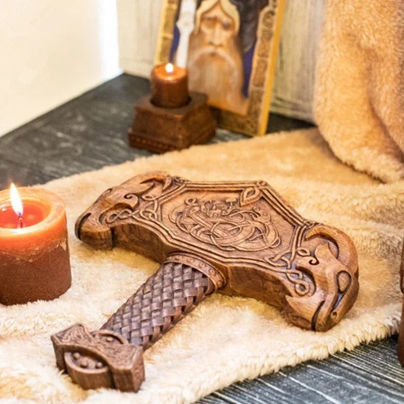 Mjölnir Thor's Hammer Sculpture