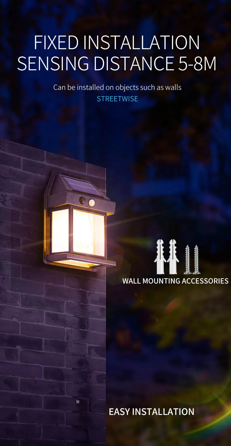 Solar Sensor Wall Lamp Decoration