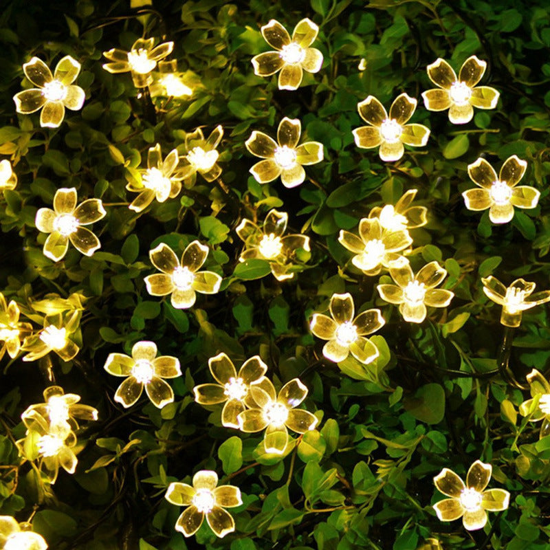 Solar Colorful Flower String Garden Light Decoration