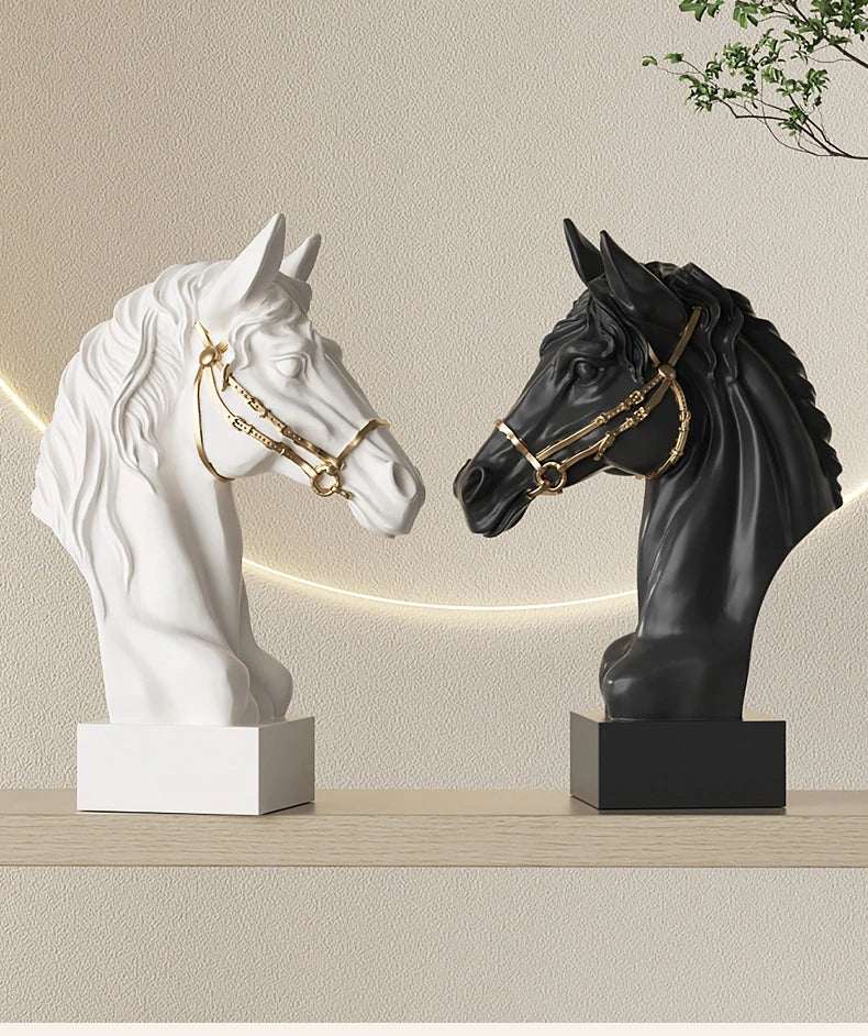 Modern Elegant Horse Head Bust Sculpture
