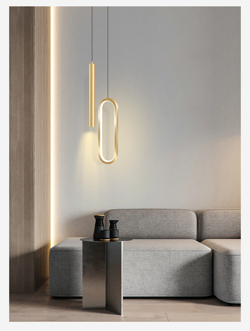 Nordic Oval Loop LED Pendant Light