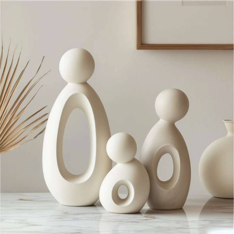 Minimalist Nordic Family Sculpture Set
