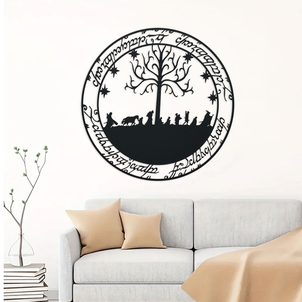 Fellowship Elven Runes Metal Wall Art