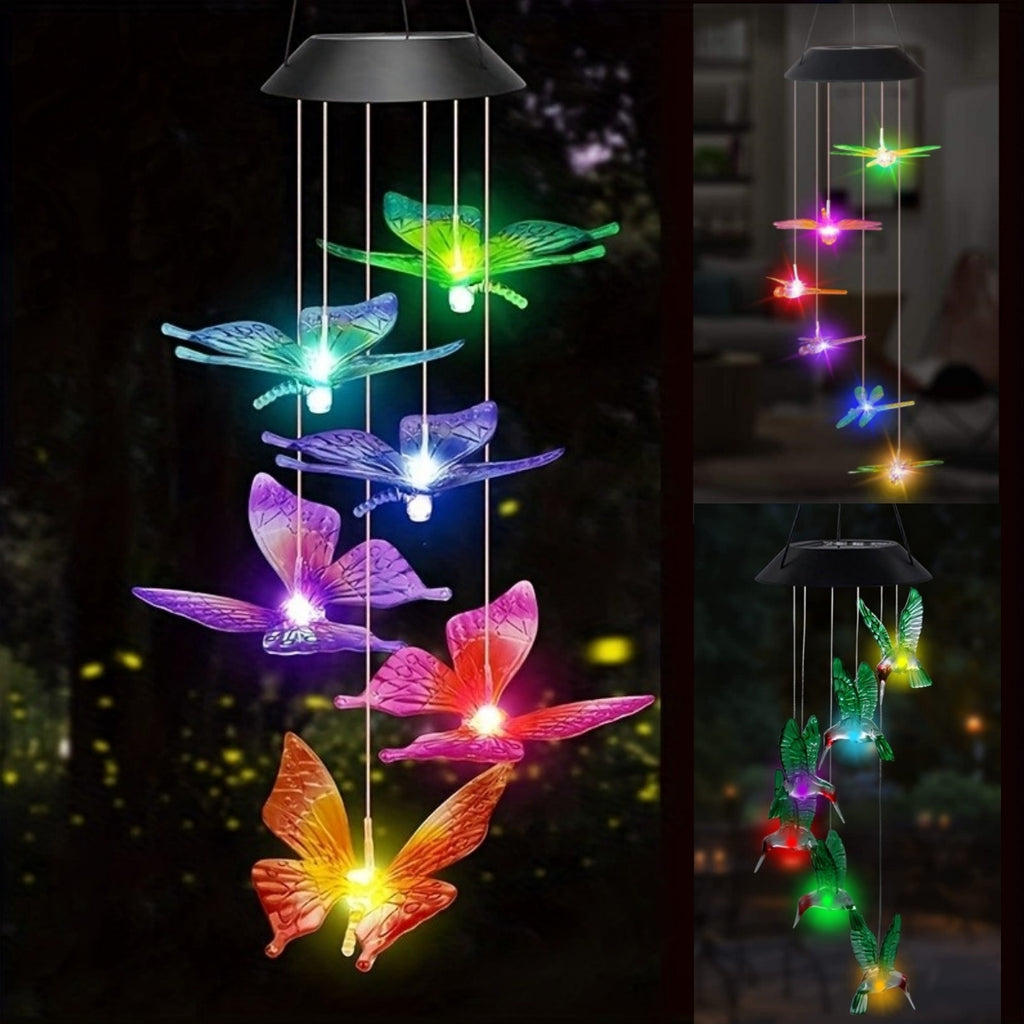 Butterfly Solar LED Wind Chime Decoration
