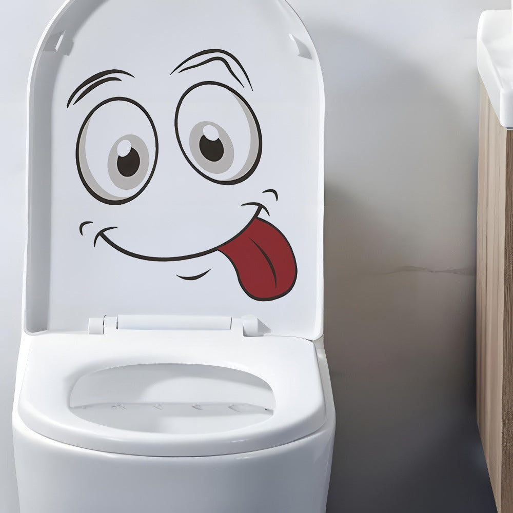 Cheeky Face Toilet Lid Decal