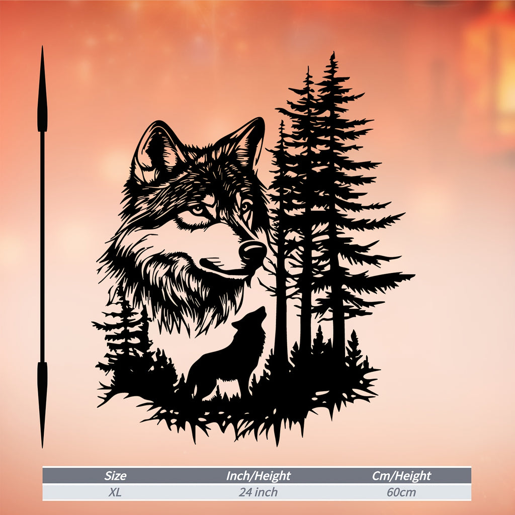 Call Of The Wild Wolf Metal Wall Art