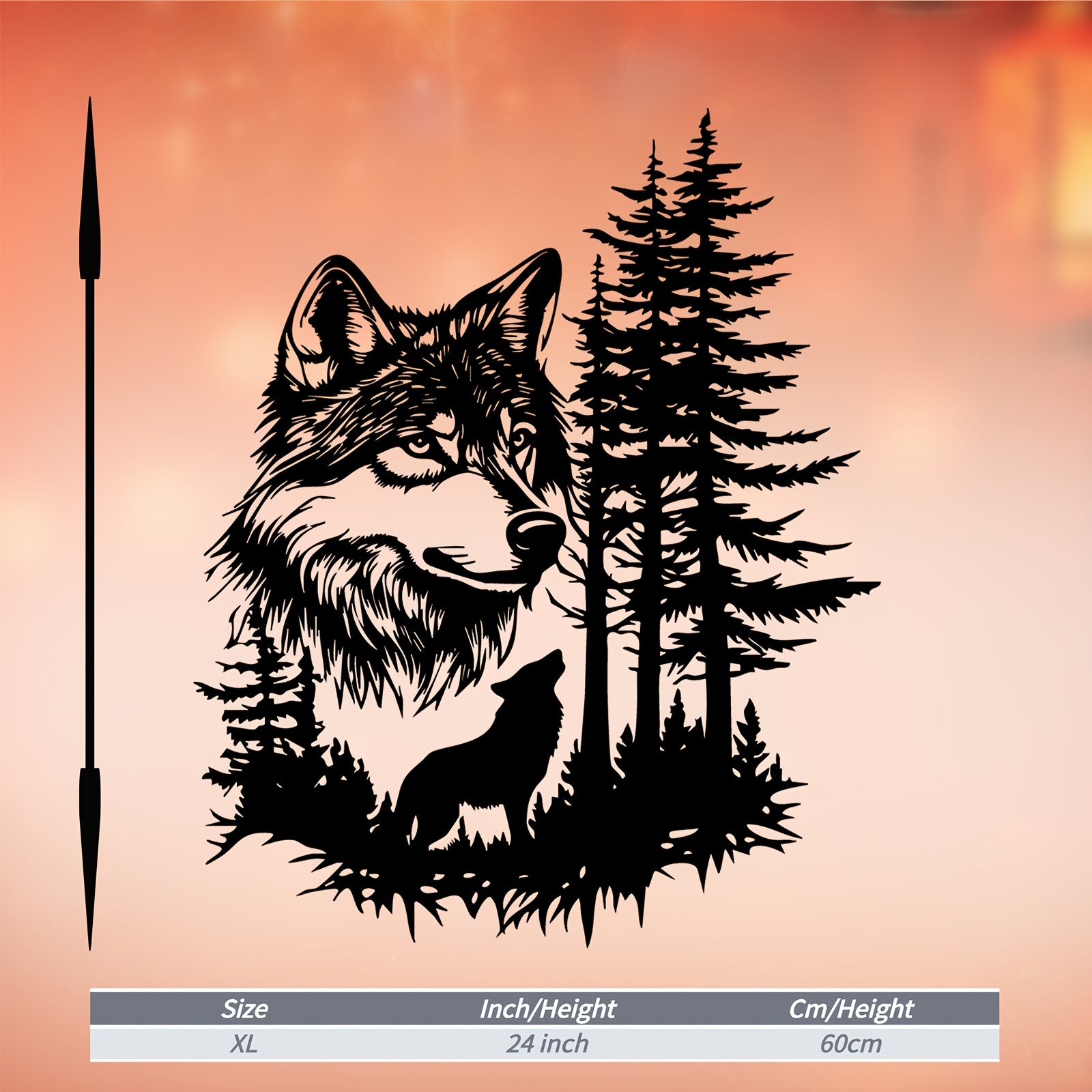 Call Of The Wild Wolf Metal Wall Art
