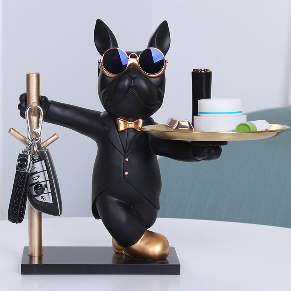 Tuxedo Bulldog Tray Key Holder