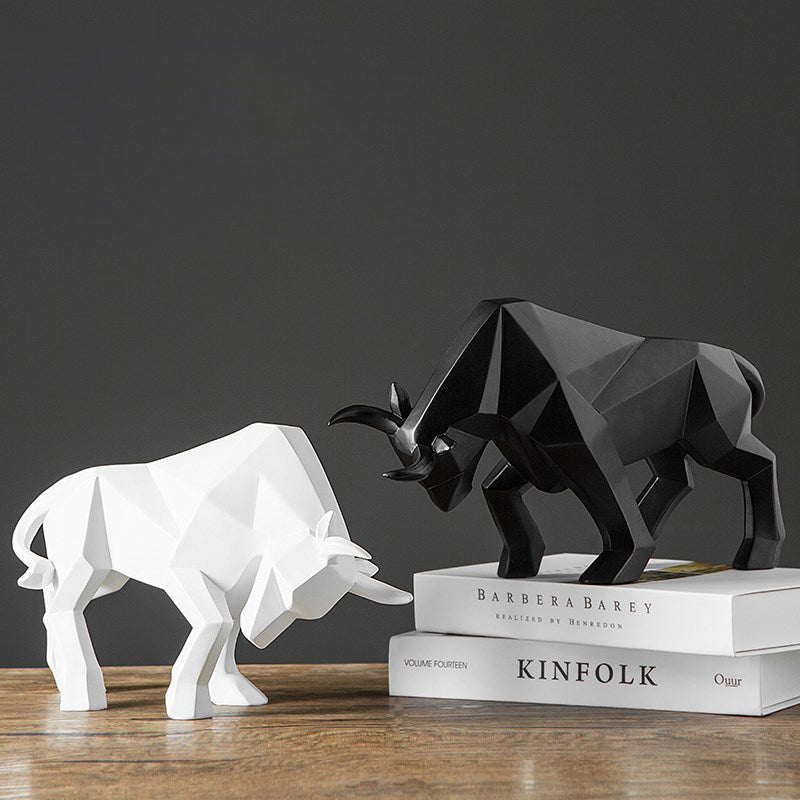 Wall Street Bull Geometric Statue