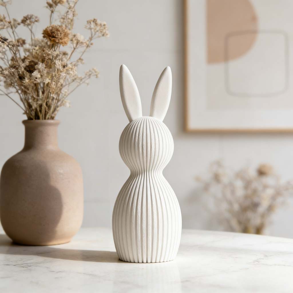 Nordic Minimalist Bunny Statue
