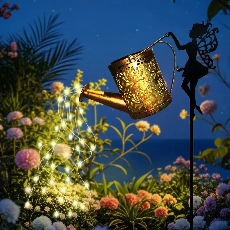 Solar Fairy Silhouette Garden Light Decoration