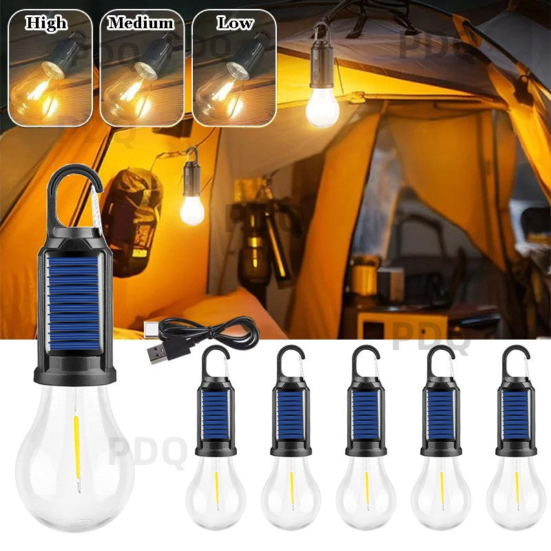 Portable Solar/USB-C Hanging Bulb Light Decoration